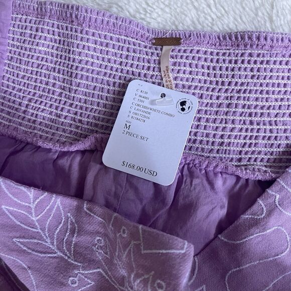 NWT Free People Lotus Set In Lavender Combo Size Medium Msrp $168 - Picture 9 of 9